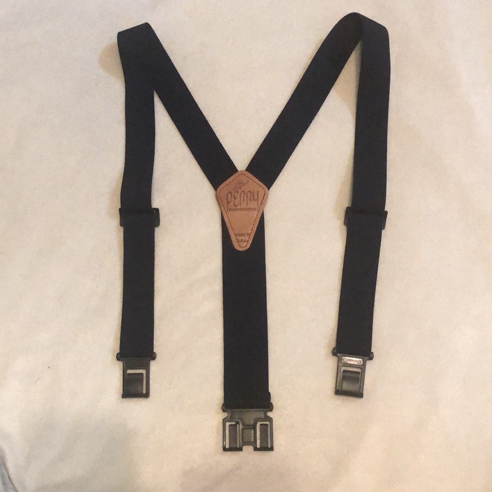 Perry dark blue suspenders 1 1/2” wide
